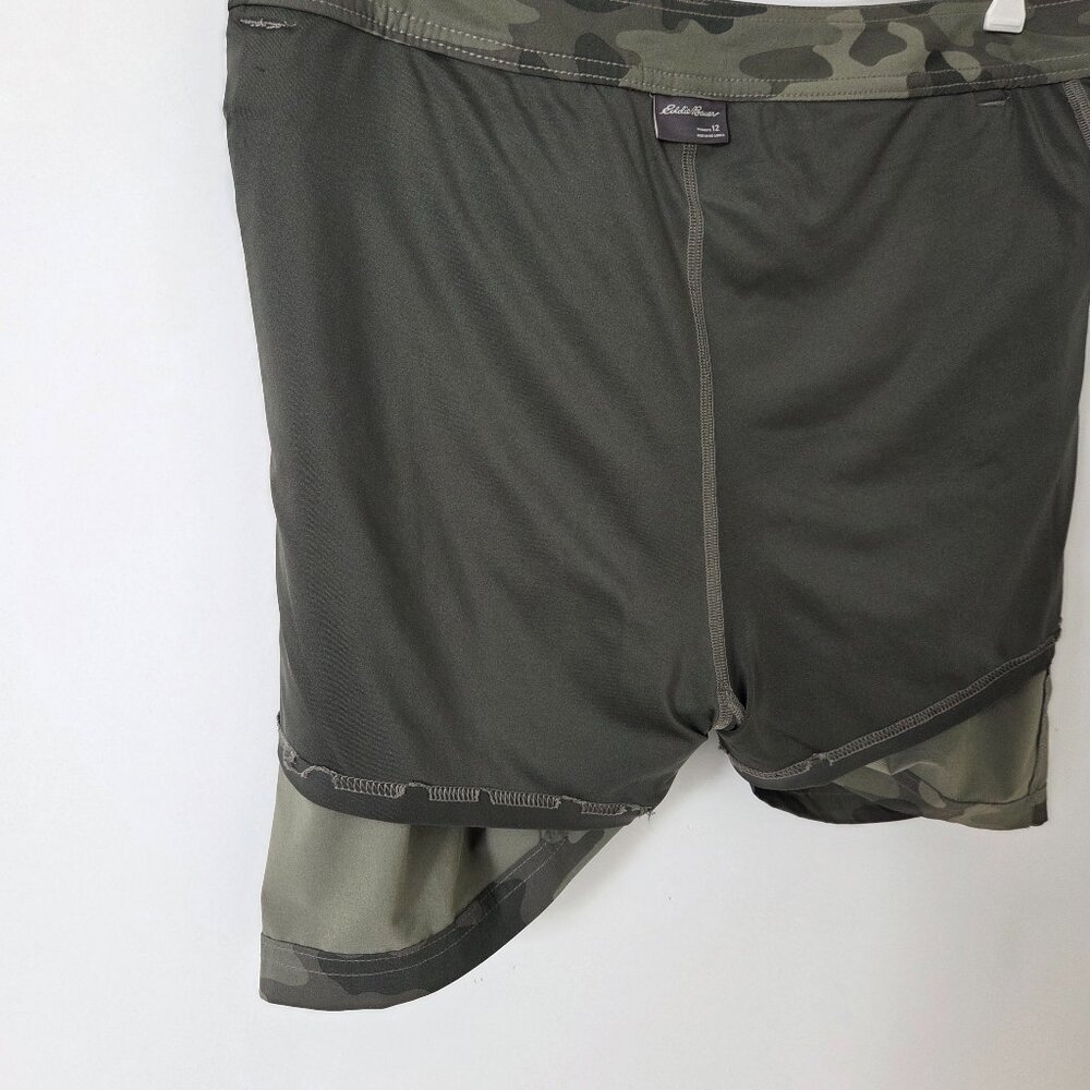 Eddie Bauer Adventurer Camo Skort Skirt Stretch Women 12-pull left rear pocket - Picture 3 of 7